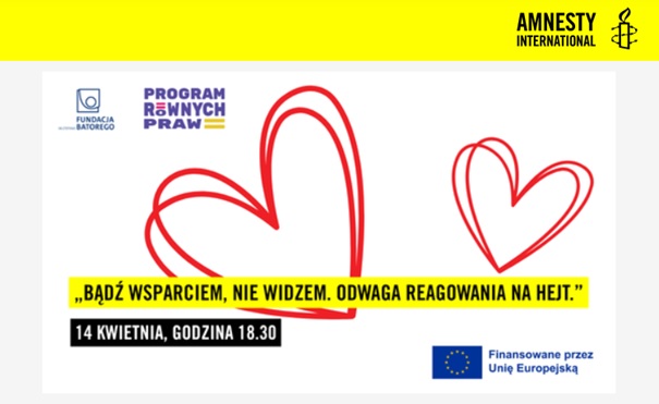 Zaproszenie na webinarium „Bądź wsparciem, nie widzem. Odwaga reagowania na hejt”