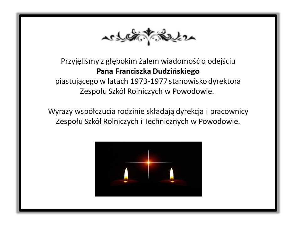 Przyjęliśmy z głębokim żalem wiadomość...