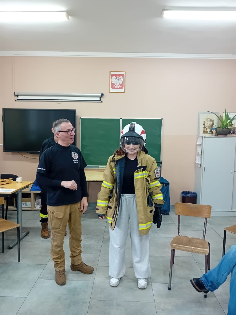 Gościliśmy w szkole Strażaków z Ochotniczej Straży Pożarnej we Wroniawach.
